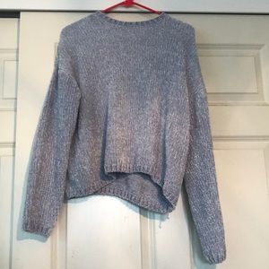Super soft velvety blue sweater
